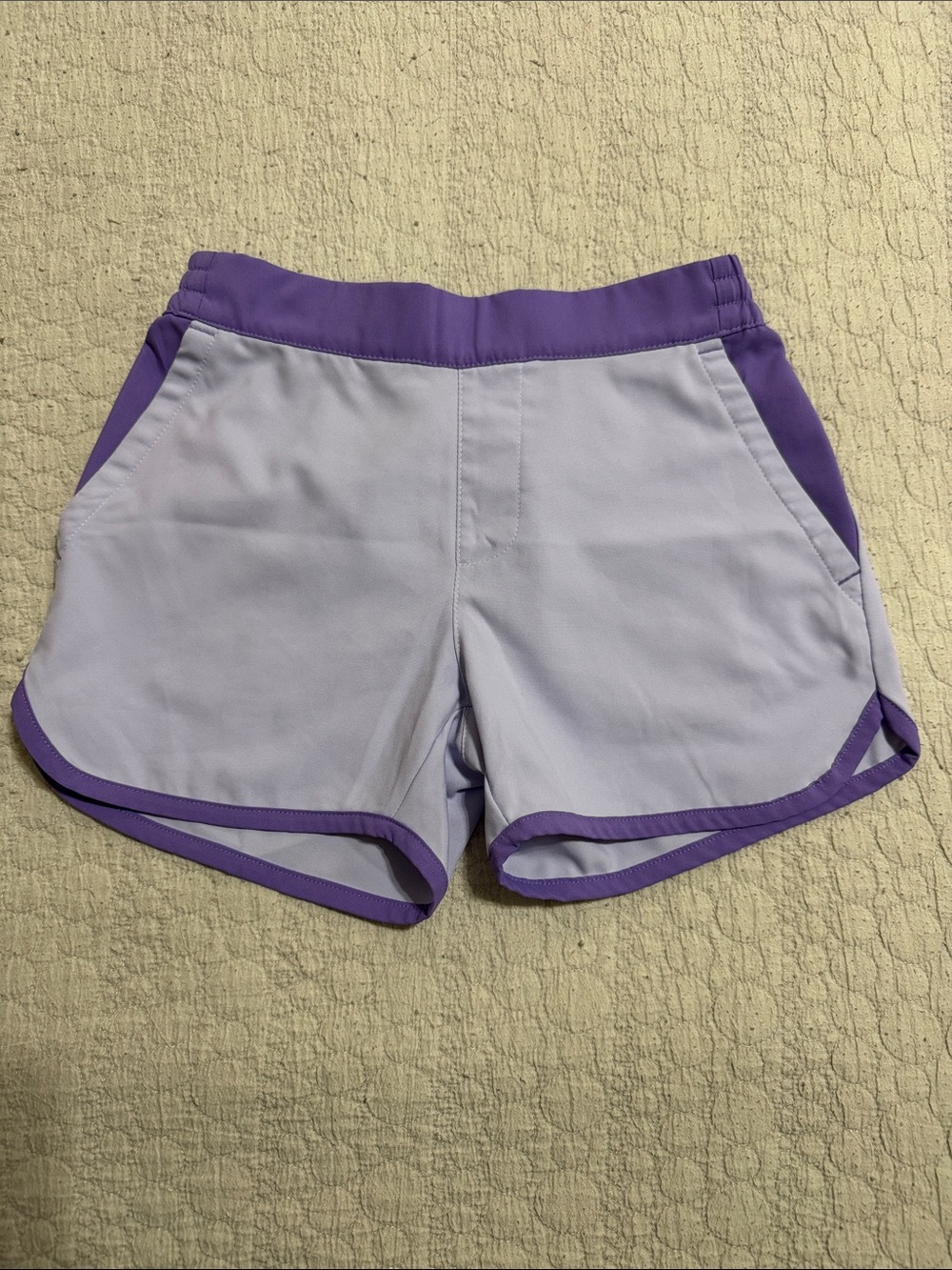 Girl’s Two-Tone Lavender & Purple Athletic Shorts